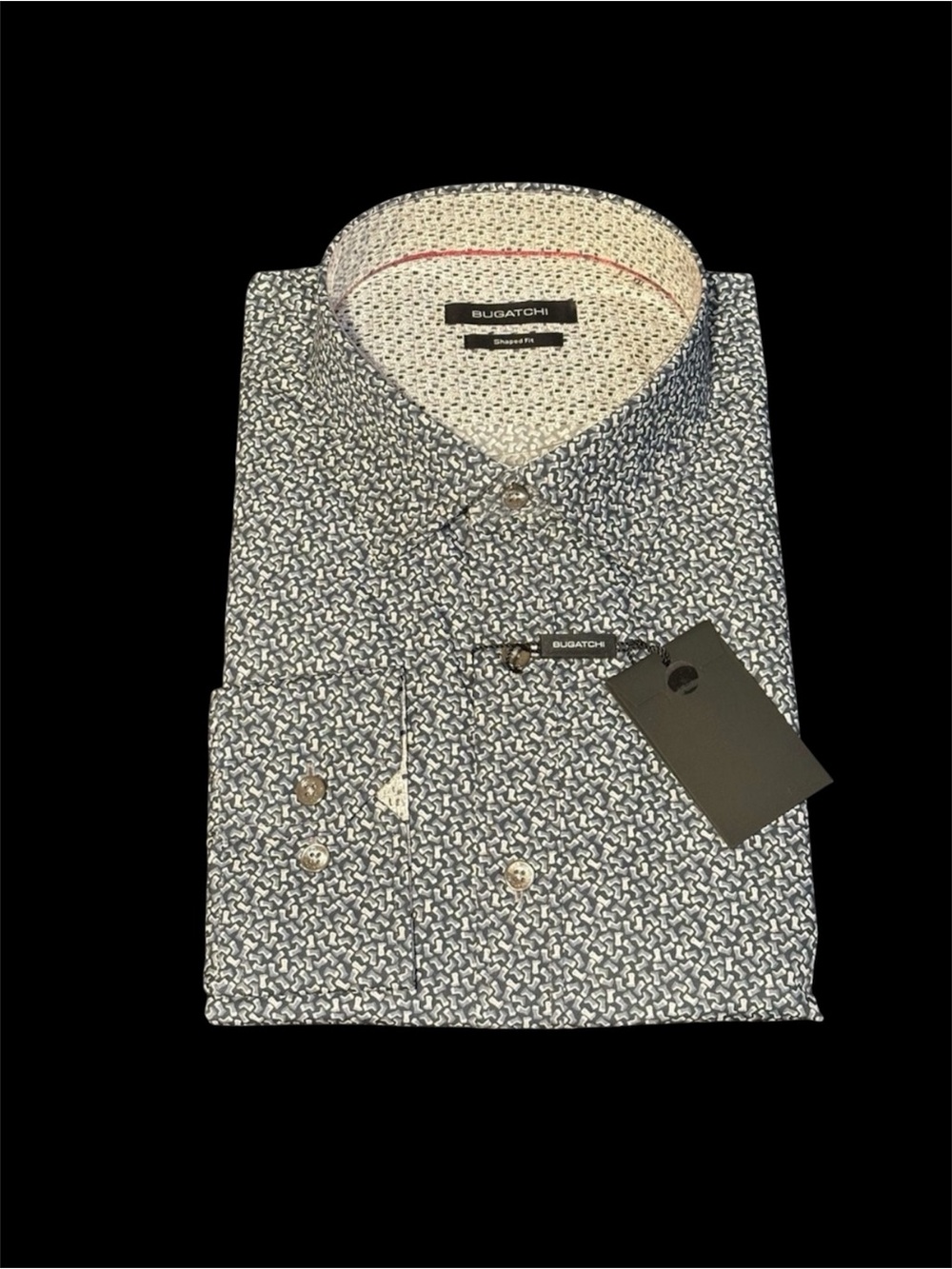 Bugatchi Graphite Geometric Shirt NWT